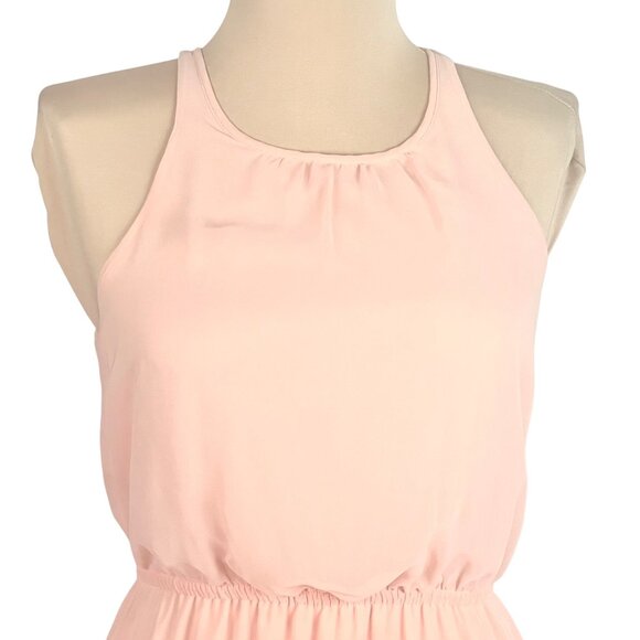 Lauren Conrad Dye Dipped Chiffon Maxi Dress 4 Flowy Beach Boho Vacay Resort Soft - Picture 3 of 12